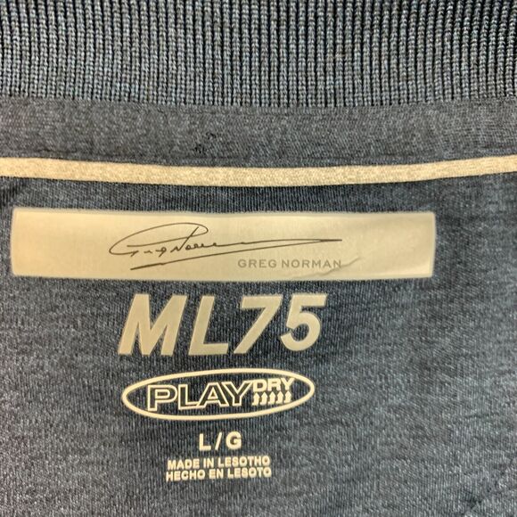 Greg Norman Polo Shirt Mens L Large Chalkboard Golf Performance ML75 PlayDry - Picture 5 of 10